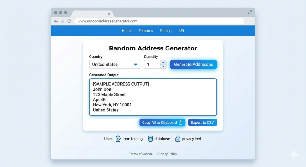 Random Address Generator